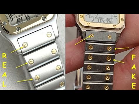 cartier santos real vs fake|cartier santos watch scam.